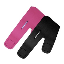 TOVINANNA Elastic Face Mask Thin Face Strap v Face Slimmer for Masseter Muscle Black/rosy