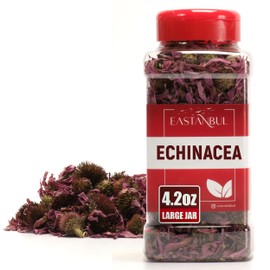 Eastanbul Echinacea Purpurea, 4.2oz Dried Echinacea Flowers & Leaves, Loose Leaf Whole Equinacea Herb, Premium Quality, Herbal Tea & Infusion, Non-GMO, Vegan, Gluten Free, 100% Natural
