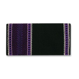 Mayatex Bar 8 36X34 New Zealand Wool Saddle Blanket Black/Lilac/Purple/Ash/Cream 36in x 34in