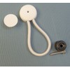 StayPut Bungee/Shock Cord Fastener, White w/Black Surface Attachment Knob &
