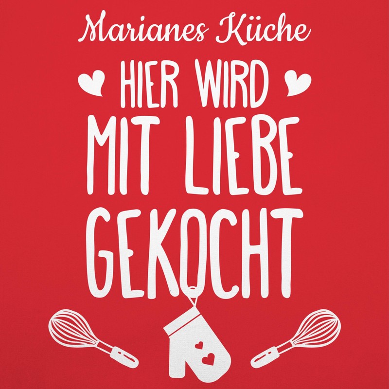 Geschenk mit Namen personalisiert by Shirtracer - Apron - Cooking