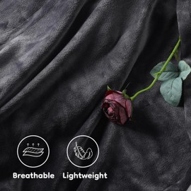 LaffyLo Electric Heated Blanket Full Size 72×84, Breathable & Luxurious Flannel,Soft Warm Gift with Over-Heat Protection,4 Heating Levels & 10 H Auto Shut Off, Machine Washable，Dark Grey