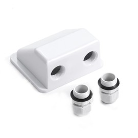 enjoy solar ABS 2-Way Cable Grommet Solar Module Retaining Spoiler in White, Ideal for Motorhomes, Caravans, Boats