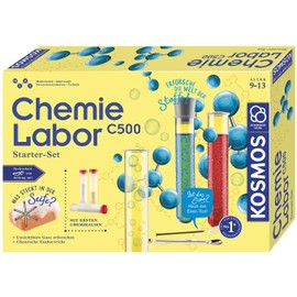 Kosmos C500 Chemistry Laboratory, Starter Kit for Beginners, Chemistry for Children from 9 Years Old - Beginners’ Course, Experimental Box