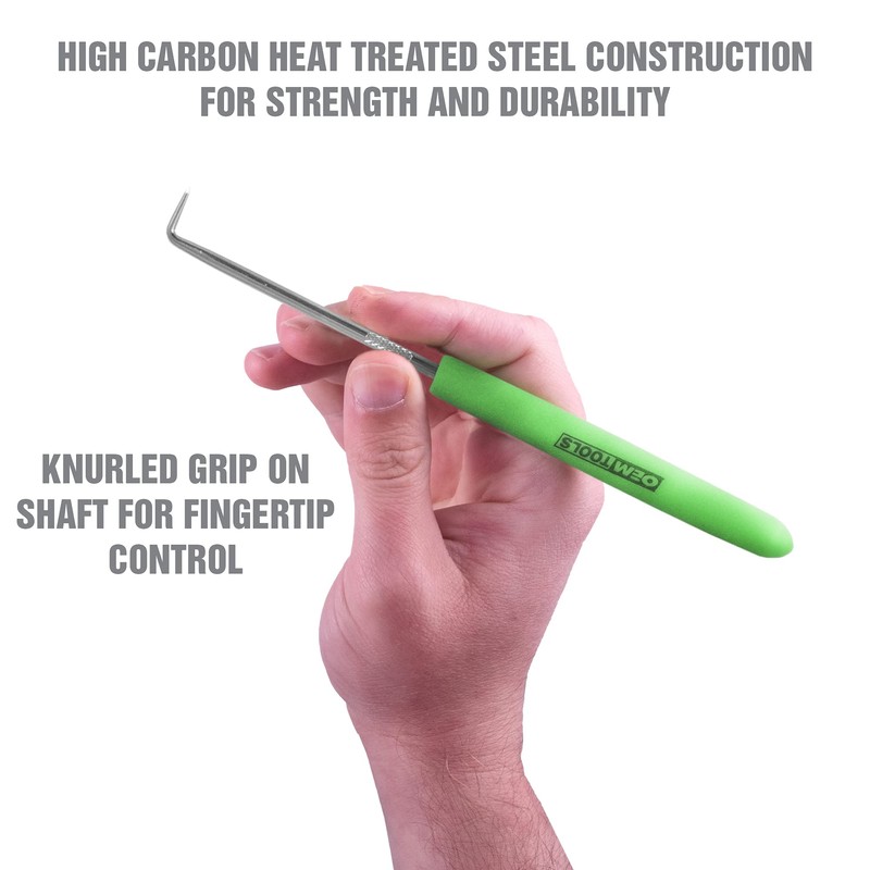 OEMTOOLS 26535 4 Piece Hook and Pick Set, Green Handled