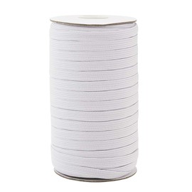 Fashewelry 3/8 Inch Elastic Bands for Sewing 100 Yards White Flat Elastic Ribbon Thin Elastic Strap for Waistband Pants Mask Wig Replace Bands