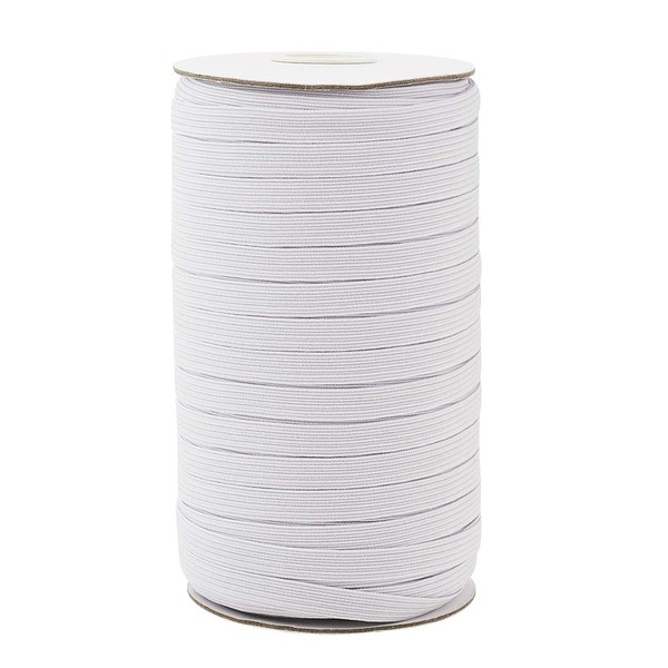 Fashewelry 3/8 Inch Elastic Bands for Sewing 100 Yards White
