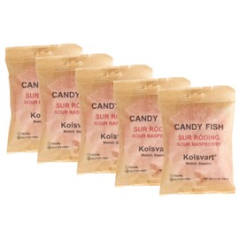 Kolsvart Sour Raspberry Swedish Candy – Vegan & Gluten-Free Gummies with Natural Fruit Flavor – Scandinavian Gummy Candy – 4.2 oz Each (Pack of 5)