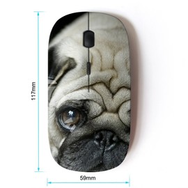 KOOLmouse [ Optical 2.4G Wireless Mouse [ Pug Puppie Sad Tiny Dog Breed Canine ]