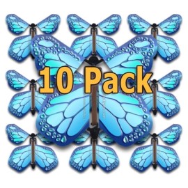 Butterflyers! Cobalt Blue Monarch Flying Butterfly (10 Pack)