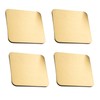 4pcs Gold Square Stainless Steel Coasters 8.5cm Heat Insulation Metal