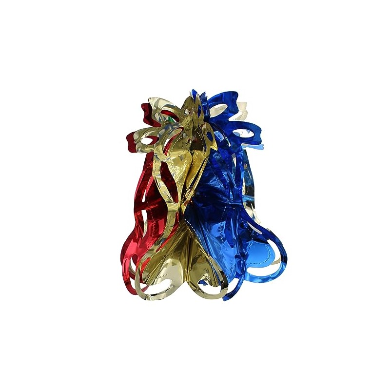 Foil Ceiling Decorations Multi Colour Christmas 2 Tone - Set