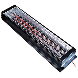 INTBUYING 220V Paint Booth Heater Baking Infrared Paint Curing Lamp with 2 Tubes 2000W