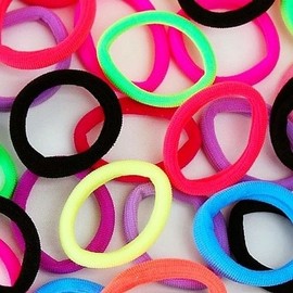 18p 무매듭 고무줄 원형 헤어밴드 짱짱한 곱창끈 고무 (WFGZP4F) 18p Knotless Rubber Round Hair Band Strong Gathered String Rubber (WFGZP4F)