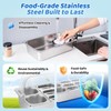 YMJOINMX Ice Cooled Condiment Serving Container 8 Pans (6 Pans×1Qt