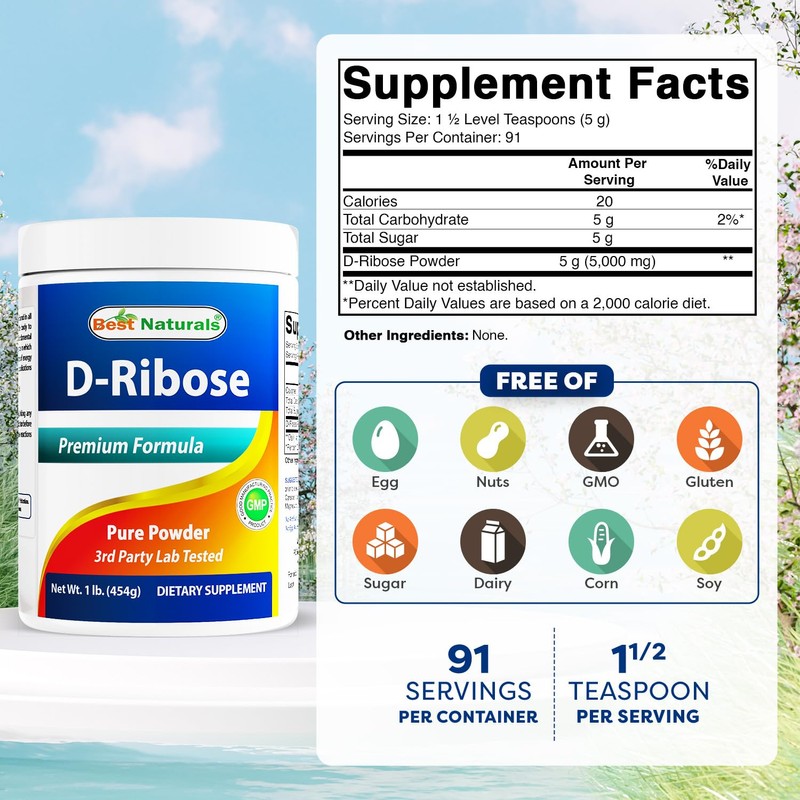 Best Naturals D-Ribose Powder 1 Pound