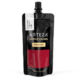 ARTEZA Acrylic Paint Violet Color (120 ml Pouch, Tube), Rich Pigment, Non Fading, Non Toxic, Single Color Paint for Artists & Hobby Painters