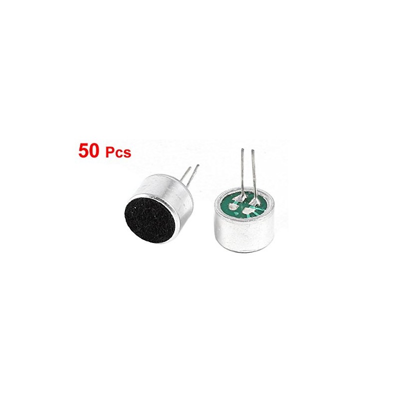sourcing map 50 Pcs Electret Microphone Inserts 9767 with PCB