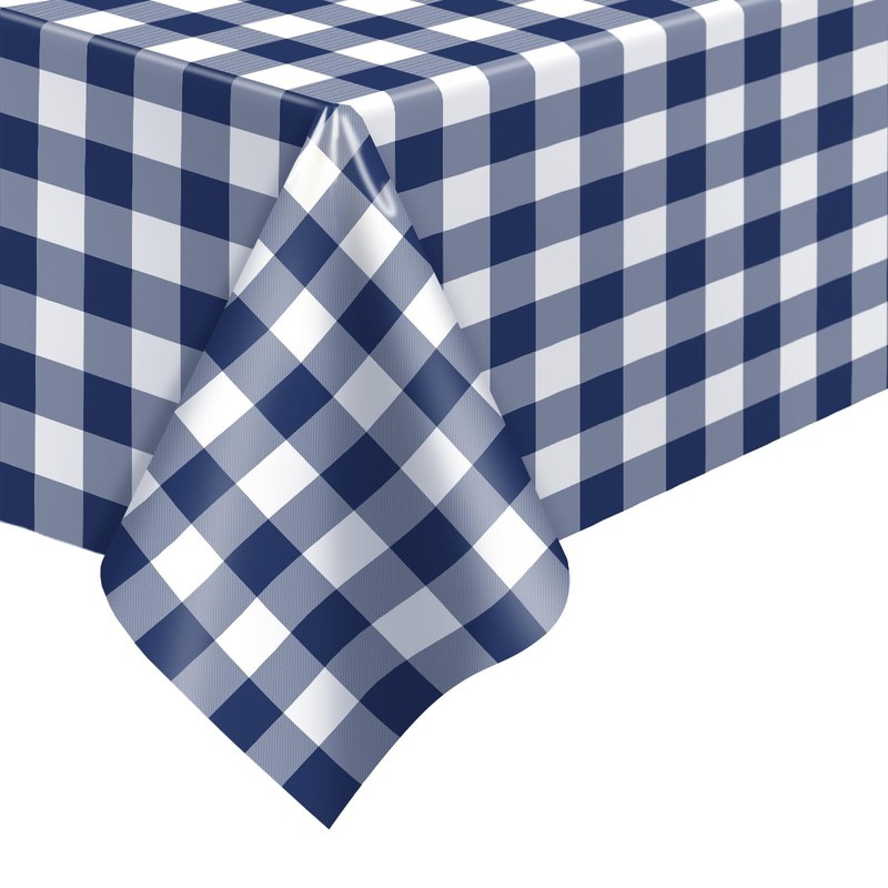 Kopokita 2 Pack Navy Gingham Tablecloth, 54 x 108 Inches