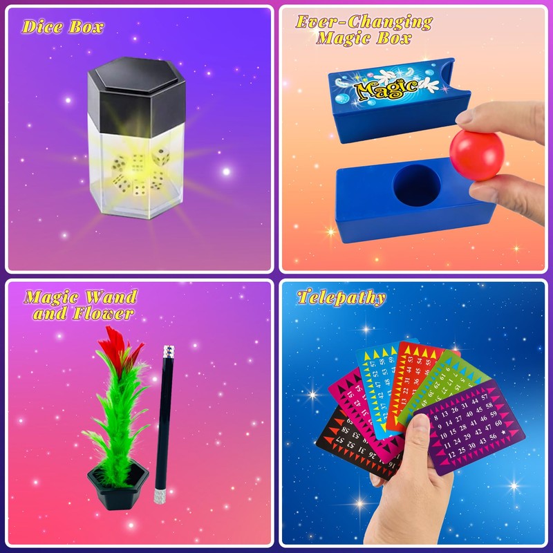 Mekkyes Magic Box - 80+ Magic Tricks Set for Children