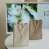 Crinkle Paper Bag Shape Ceramic Vase, Large Capacity for Flower