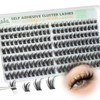 Self Adhesive Eyelash Clusters 168Pcs No Glue Lash Clusters Pre-glued