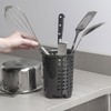 Zeal G231T Melamine Cutlery Drainer/Utensil Pot Dark Grey, 14 x