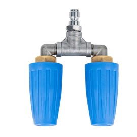Pressure Washer Dual Turbo Nozzle 2mm Hole 4‑6GPM 4000PSI Pressure Washer Rotating Tip with 1/4 Inch Quick Connector