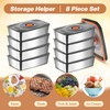Blushtier 8 Set 60oz Stainless Steel Food Storage Containers Reusable
