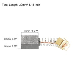 PATIKIL Carbon Brush, 0.5 x 0.3 x 0.2 inches (12 x 8 x 5 mm), Electric Motor, Electric Tools, Angle Grinder Table Saw, Spare Parts Repair 10 Pcs