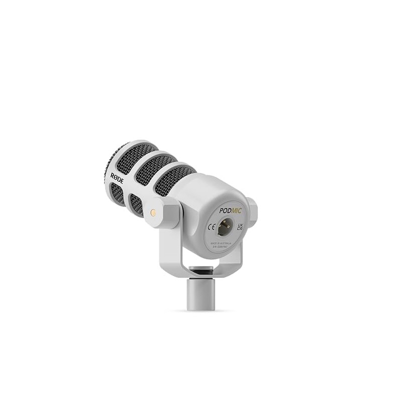 RØDE PodMic Micrófono cardioide dinámico de difusión - Blanco