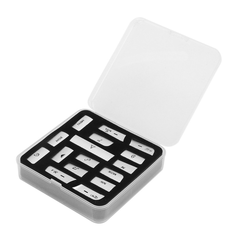16pcs/Set Air Conditioner Button Switch Cover Silver Replacement for Jaguar