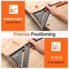 Preciva Foldable Carpenter Square Ruler, 12" (1/16" Scale) Aluminum Alloy