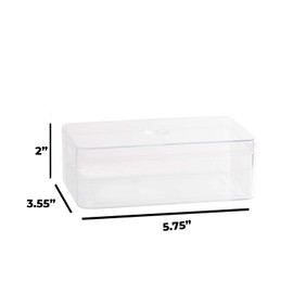 Hammont Acrylic Box - Party Favor Gift Boxes - Clear Cube with Rounded Edges for Gifts, Weddings, Treats, Candies & Accessories - Square Home Storage Boxes | 5.75"x3.55"x2" (8 Pack)