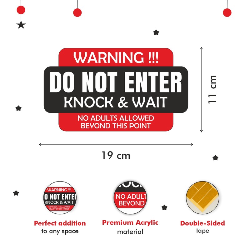 Do Not Enter - Knock & Wait Kids Bedroom Door