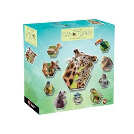 Capstone Games Sanctuary Board Game – Strategy Tile Drafting Game for 1-5 Players, Animal Themed Zoo Simulation, Hand Management, Perfect for Adults & Family Game Nights, Solo Play | 60-90 Minutes