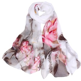 FAIRYGATE Ladies Scarfs Gifts Scarves for Women Sale Hijab Chiffon Scarf Sarong Shawl Shawls for Weddings Wrap Georgette Gift for Head Neck For Wedding Evening Party Special A4124