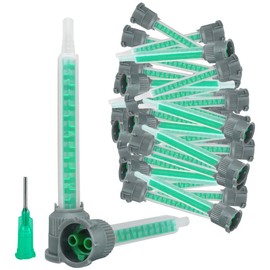 40 Pieces Epoxy Mixing Nozzle Tip Resin Mixer Adhesive Gun Applicatior for 50ml/1.7oz(16-Element, 3.62inch, 1:1 & 2:1 ratios)