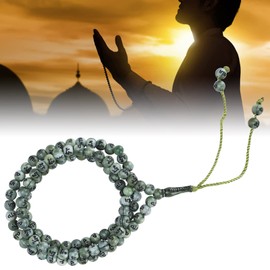 99 Muslim Beads Prayer Beads Bracelet Resin Unisex Mala Necklace Buddhist Stretch Bracelet Rosary Worship Accessories Religious Rosary Decor Pink, Resin