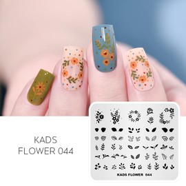 KADS New Nail Stamping Plate Flower Nature Nail Art Stamp Template DIY Image Template Manicure Stamping Plate Stencil Tools (FL044)