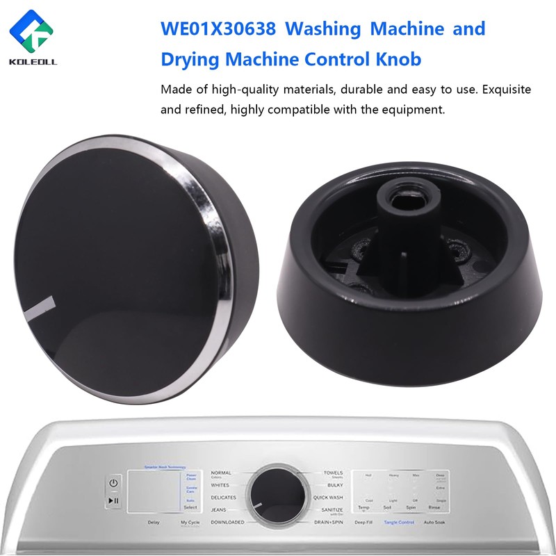 KOLEOLL WE01X30638 Compatible with GE Laundry Washer Dryer Control Knob