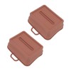 2 Pcs Silicone Air Cooker Pot with Handle Rectangular Fryer