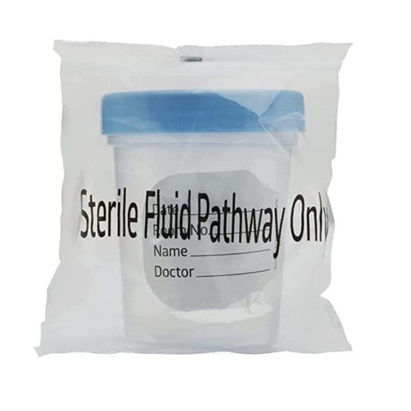 Vakly Sterile Specimen Cups Individually Bagged with Lids [3 Count]