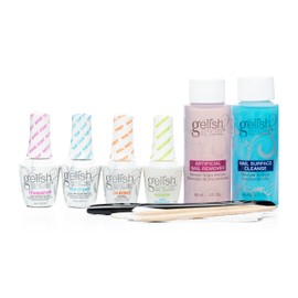 Gelish Mini Complete Basix Kit – All-in-One Gel Starter Kit for Salon-Quality Mani & Pedi, Includes Foundation, pH Bond, Top It Off, Nourish with Hyaluronic Acid for Healthy, Long-Lasting Nails.