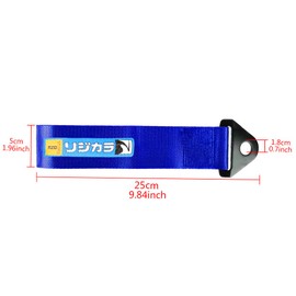 JDM Spoon Sport Racing Universal Front & Rear Tow Strap/Tow Hook Ribbon -Blue