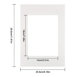 12pcs Picture Mounts for Frames, Pre-cut 11.5 x 8 inch Photo Mounts Picture Matting, A4 White Frame Mat for 7.5 x 5.5 inch Photo Image, Photo Frame Mat for Posters Display Prints(White)