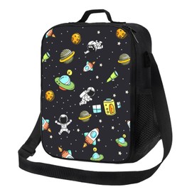 YUAOEUR Astronaut Lunch Bag Insulated Lunch Box for Boys Girls Adults Children Women Men School Picnic Outdoor