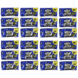 Now and Later Blue Raspberry Flavored Candy Twenty-Four 6-Piece Bars