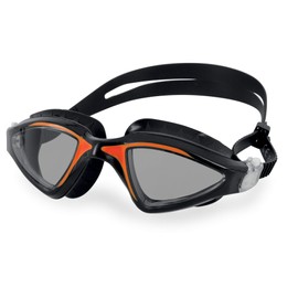SEAC Lynx Swimming Goggles, Great for Swimming Pool and Sea Unisex Adult, Black/Orange LF, Standard