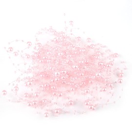 KooingTech 10 m Pearl Garland Pearl Necklace, Artificial Pearl Bead Chain, Artificial Pearl Ribbon Pearl Necklace for DIY Crafts Party Table Decoration